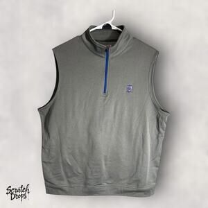 Peter Milan Crown Sports Men's Large Gray Sleeveless Vest Golf Pullover Apparel